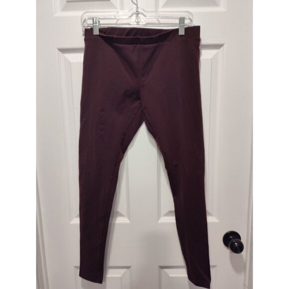 Matty M Pants Womens Medium Burgundy‎ Mid Rise Slim Stretch Careerwear Preppy - Picture 1 of 5